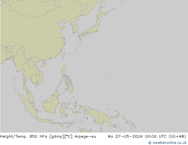 Height/Temp. 850 hPa Arpege-eu Mo 27.05.2024 00 UTC