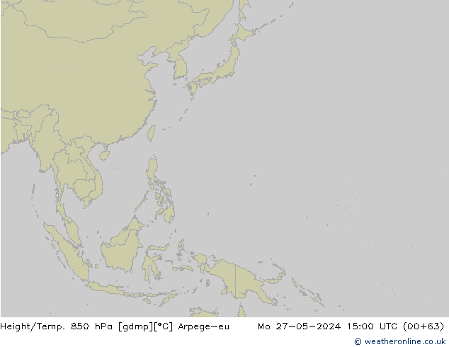 Yükseklik/Sıc. 850 hPa Arpege-eu Pzt 27.05.2024 15 UTC