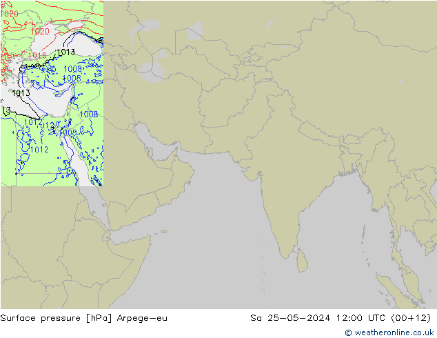 Surface pressure Arpege-eu Sa 25.05.2024 12 UTC