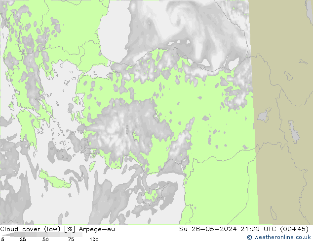 Nubi basse Arpege-eu dom 26.05.2024 21 UTC