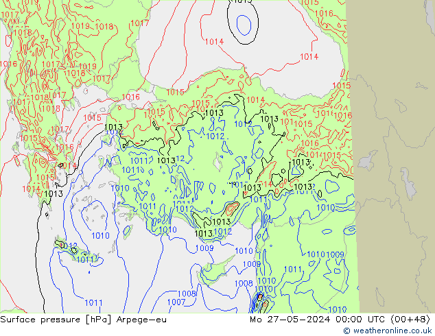 ciśnienie Arpege-eu pon. 27.05.2024 00 UTC