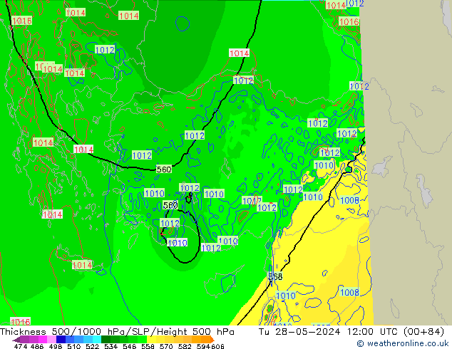 Thck 500-1000hPa Arpege-eu Út 28.05.2024 12 UTC