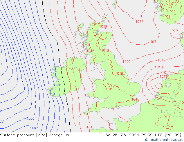 pressão do solo Arpege-eu Sáb 25.05.2024 09 UTC