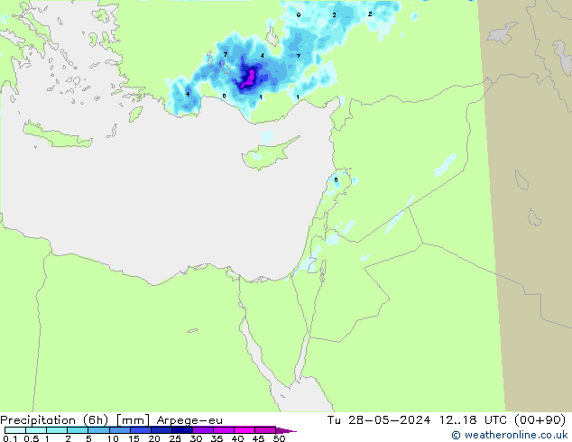 Nied. akkumuliert (6Std) Arpege-eu Di 28.05.2024 18 UTC