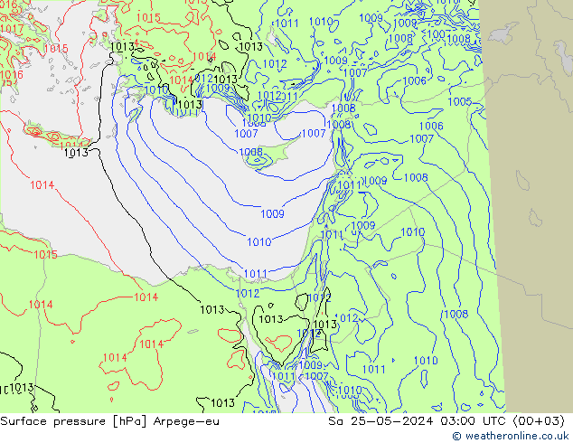 Bodendruck Arpege-eu Sa 25.05.2024 03 UTC