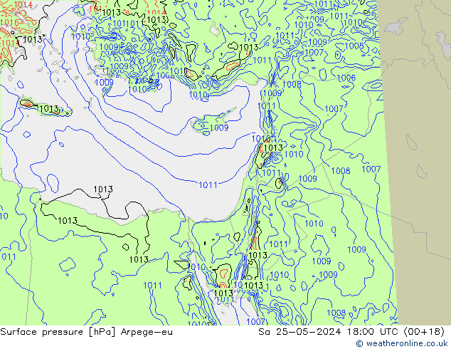 pression de l'air Arpege-eu sam 25.05.2024 18 UTC