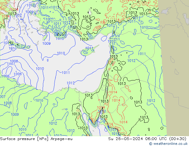 Luchtdruk (Grond) Arpege-eu zo 26.05.2024 06 UTC