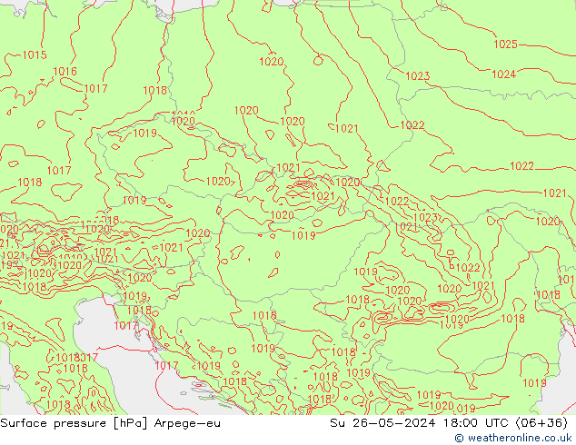 приземное давление Arpege-eu Вс 26.05.2024 18 UTC