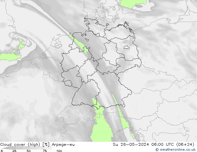 Wolken (hohe) Arpege-eu So 26.05.2024 06 UTC