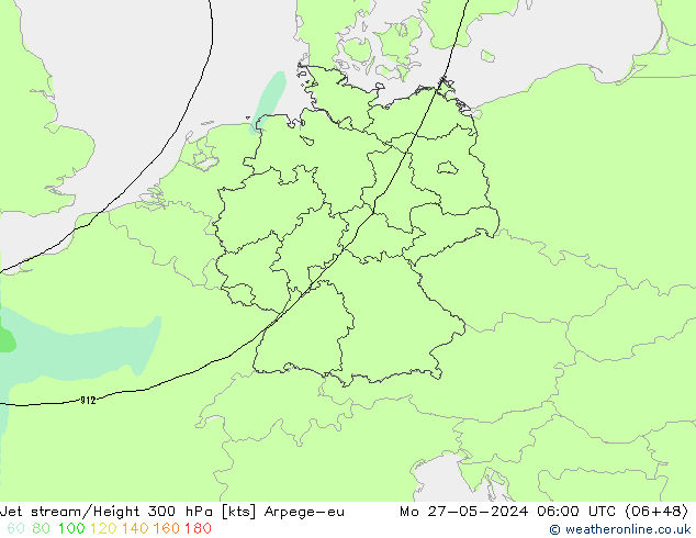 Corriente en chorro Arpege-eu lun 27.05.2024 06 UTC