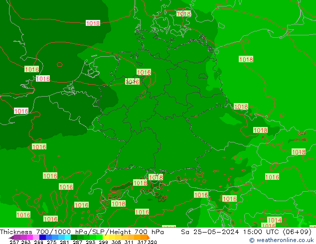 Thck 700-1000 hPa Arpege-eu Sáb 25.05.2024 15 UTC