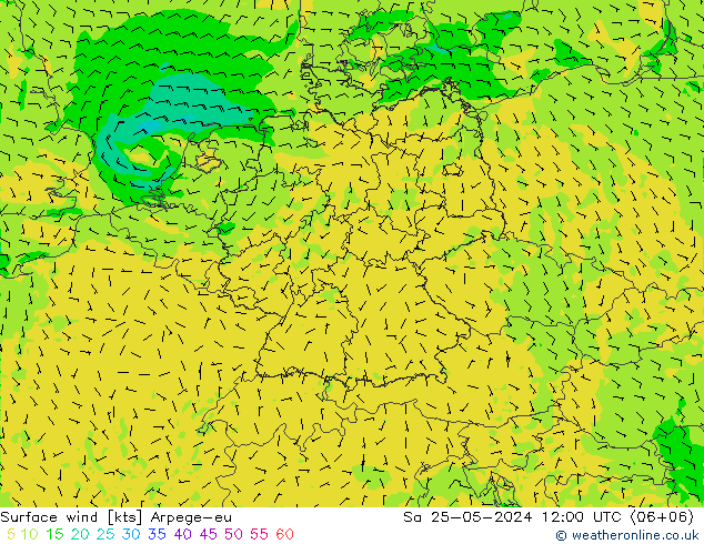 Bodenwind Arpege-eu Sa 25.05.2024 12 UTC