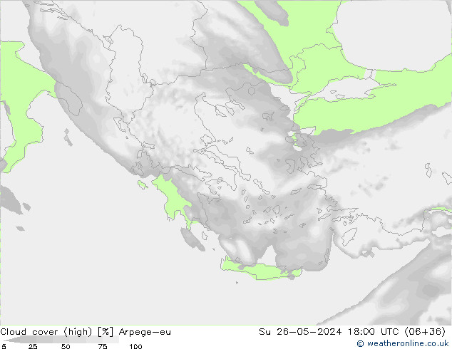 vysoký oblak Arpege-eu Ne 26.05.2024 18 UTC