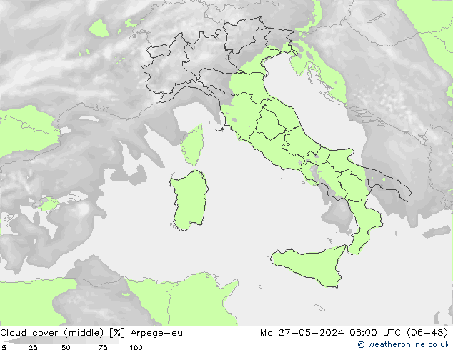 Nubi medie Arpege-eu lun 27.05.2024 06 UTC