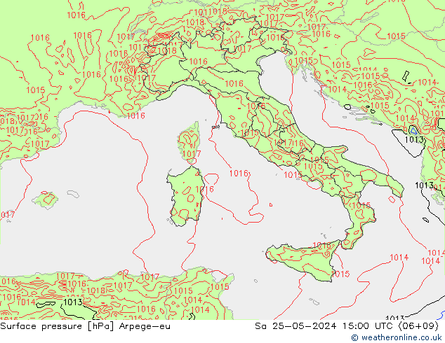 pressão do solo Arpege-eu Sáb 25.05.2024 15 UTC