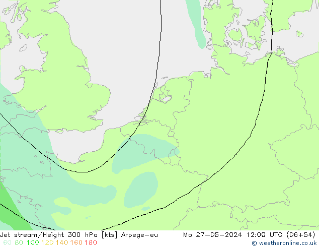 Jet stream Arpege-eu Seg 27.05.2024 12 UTC
