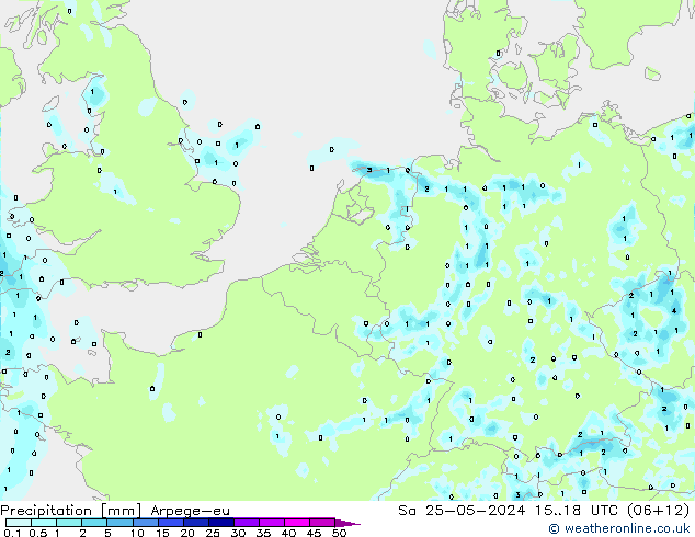 Niederschlag Arpege-eu Sa 25.05.2024 18 UTC