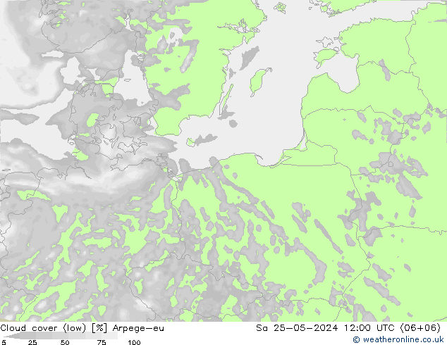 zachmurzenie (niskie) Arpege-eu so. 25.05.2024 12 UTC