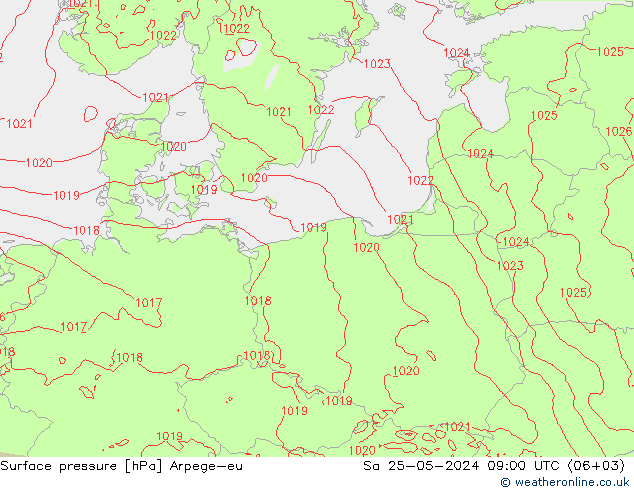 pression de l'air Arpege-eu sam 25.05.2024 09 UTC