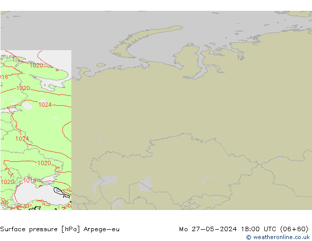 Yer basıncı Arpege-eu Pzt 27.05.2024 18 UTC