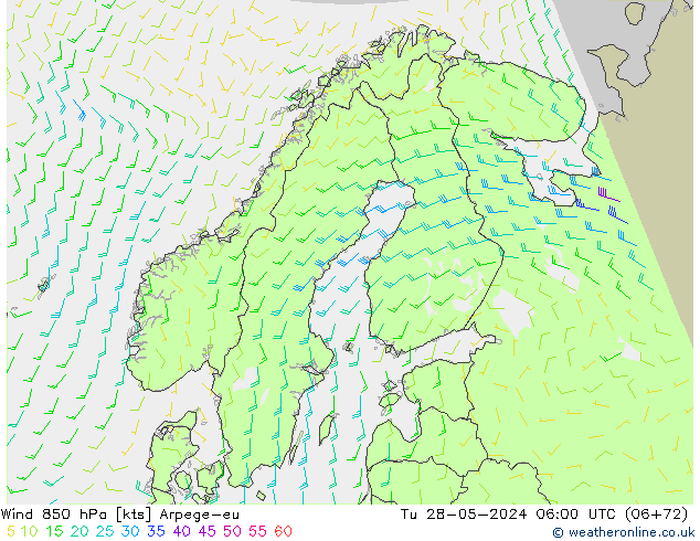  850 hPa Arpege-eu  28.05.2024 06 UTC