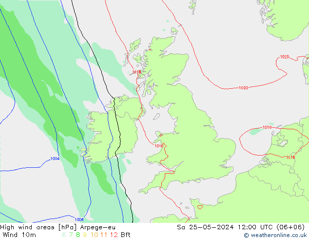 Windvelden Arpege-eu za 25.05.2024 12 UTC