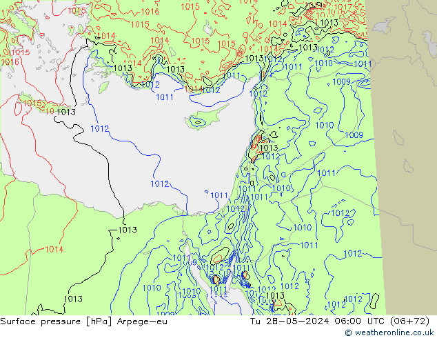 pression de l'air Arpege-eu mar 28.05.2024 06 UTC