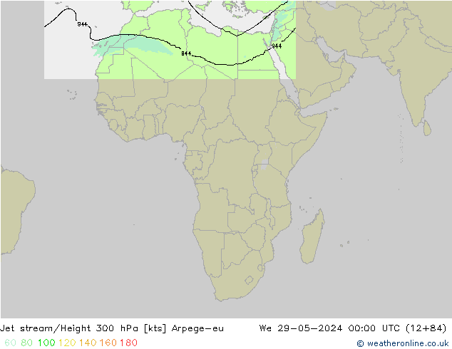 Corrente a getto Arpege-eu mer 29.05.2024 00 UTC