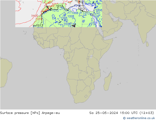 Bodendruck Arpege-eu Sa 25.05.2024 15 UTC