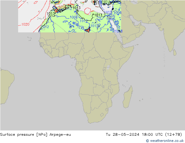 pression de l'air Arpege-eu mar 28.05.2024 18 UTC