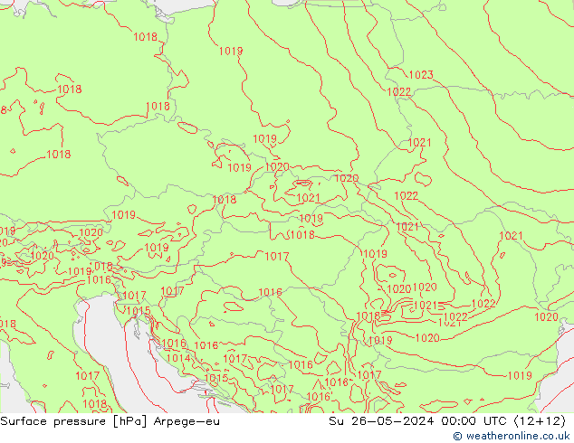 Atmosférický tlak Arpege-eu Ne 26.05.2024 00 UTC