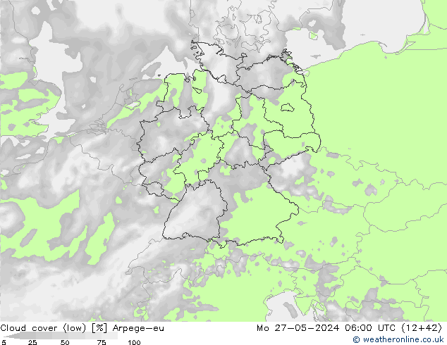 Nubes bajas Arpege-eu lun 27.05.2024 06 UTC