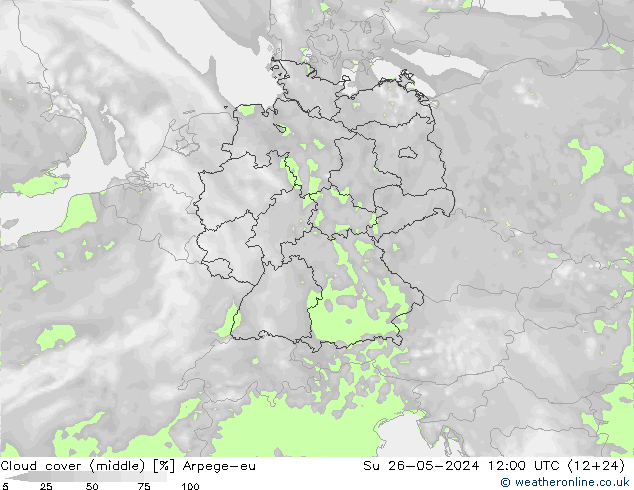 облака (средний) Arpege-eu Вс 26.05.2024 12 UTC
