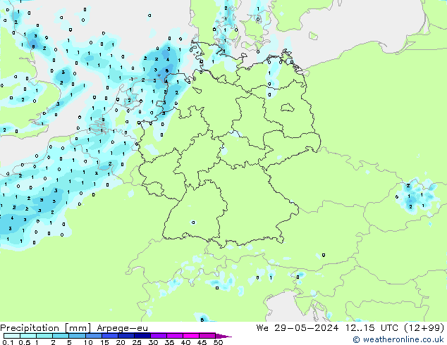 Neerslag Arpege-eu wo 29.05.2024 15 UTC