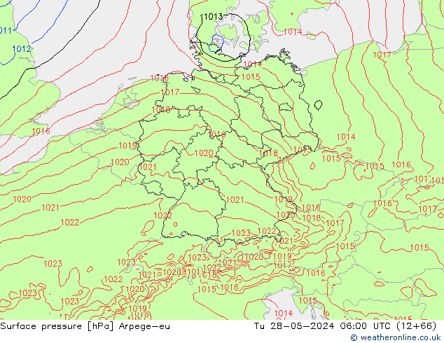 Luchtdruk (Grond) Arpege-eu di 28.05.2024 06 UTC