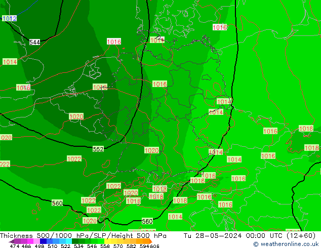 Thck 500-1000гПа Arpege-eu вт 28.05.2024 00 UTC