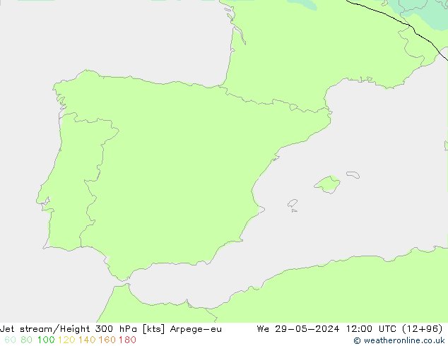Corrente a getto Arpege-eu mer 29.05.2024 12 UTC