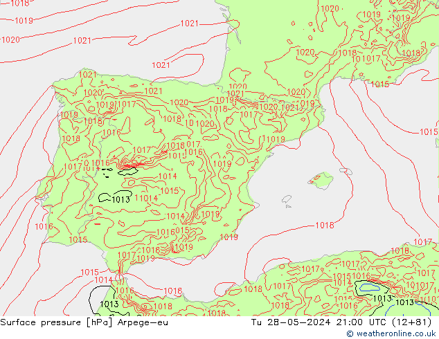 ciśnienie Arpege-eu wto. 28.05.2024 21 UTC