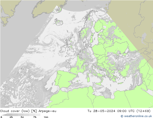 Nubi basse Arpege-eu mar 28.05.2024 09 UTC