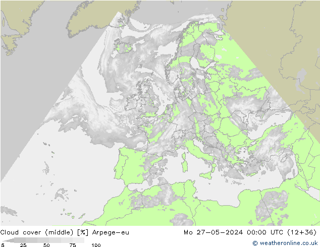 Nubi medie Arpege-eu lun 27.05.2024 00 UTC