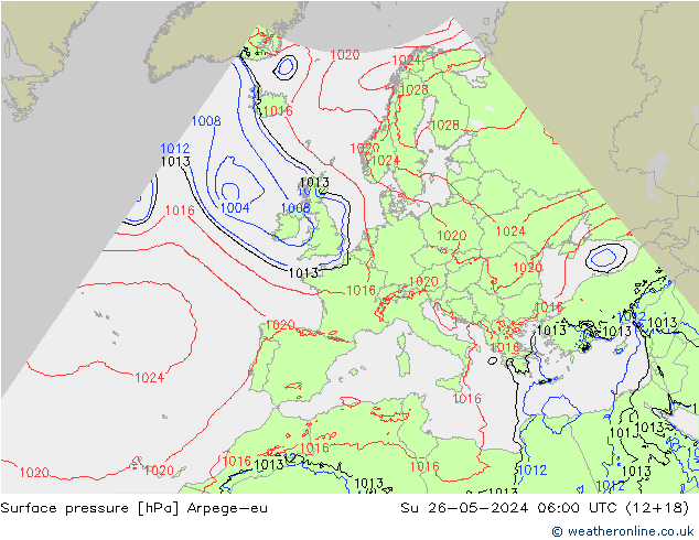 pression de l'air Arpege-eu dim 26.05.2024 06 UTC