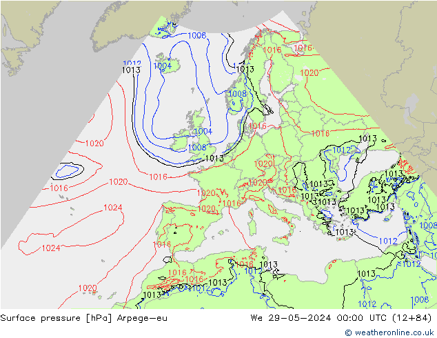 pression de l'air Arpege-eu mer 29.05.2024 00 UTC