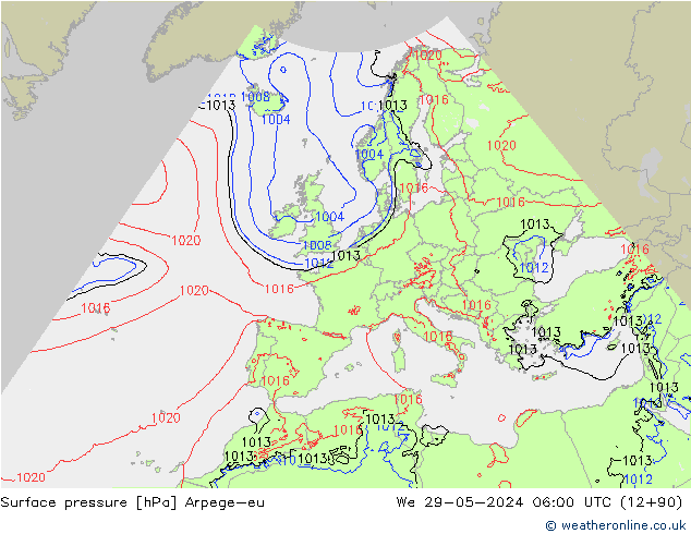 ciśnienie Arpege-eu śro. 29.05.2024 06 UTC