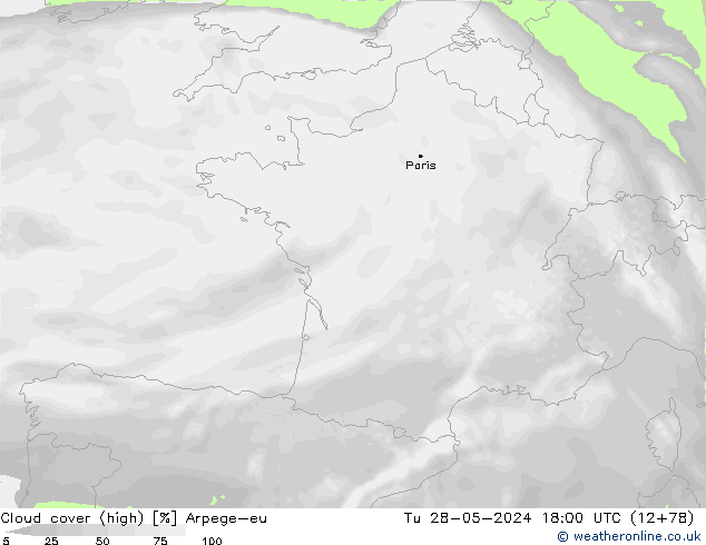 облака (средний) Arpege-eu вт 28.05.2024 18 UTC