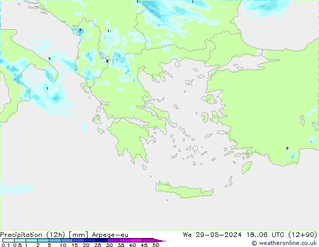 Precipitation (12h) Arpege-eu St 29.05.2024 06 UTC