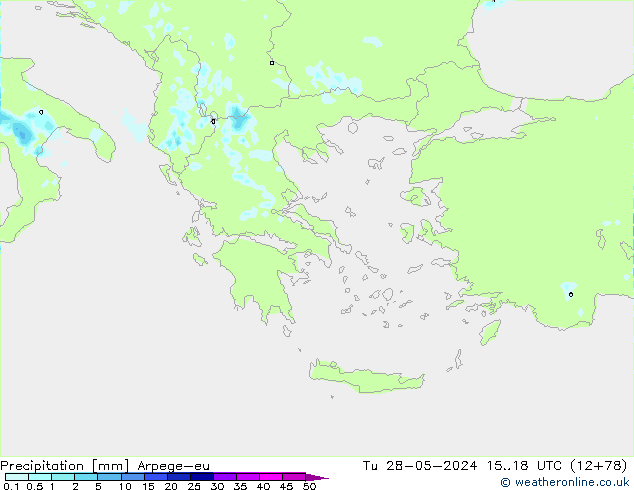 Precipitazione Arpege-eu mar 28.05.2024 18 UTC