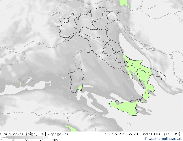 vysoký oblak Arpege-eu Ne 26.05.2024 18 UTC