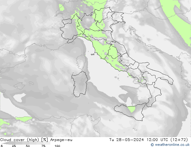 nuvens (high) Arpege-eu Ter 28.05.2024 12 UTC