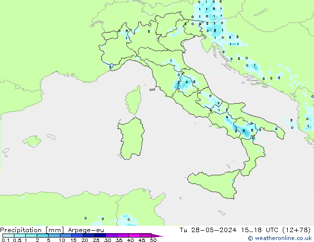 Yağış Arpege-eu Sa 28.05.2024 18 UTC