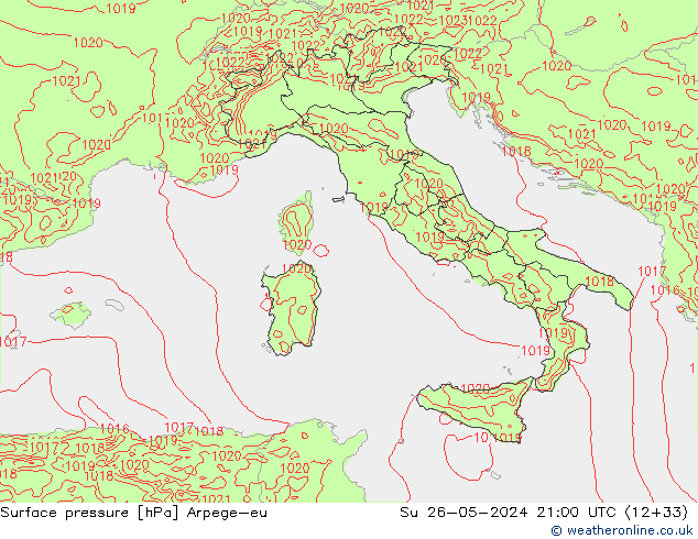 Bodendruck Arpege-eu So 26.05.2024 21 UTC